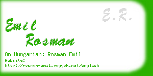 emil rosman business card